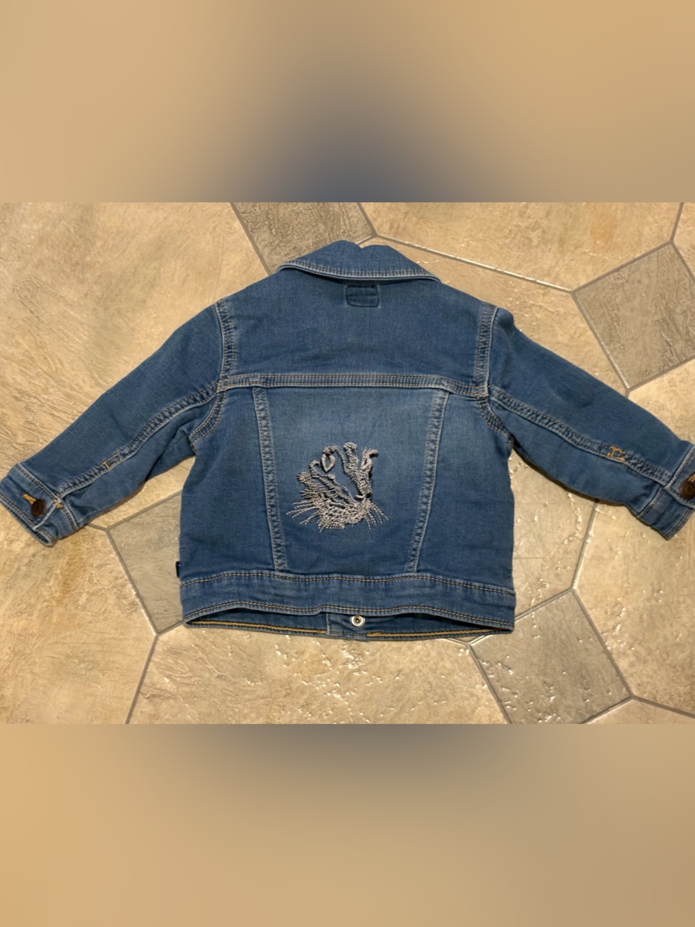 Baby B’Gosh Blue Denim Jacket with Embroidered Back - Brand Unspecified